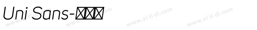 Uni Sans字体转换